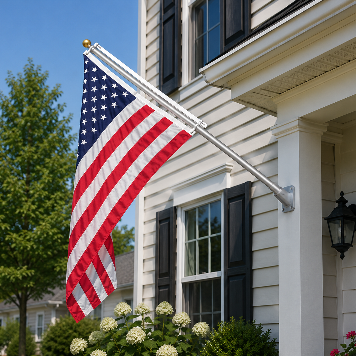 Outrigger Wall Mounted Flagpole - Made in USA